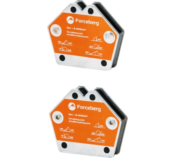 Изображение товара Уголки усиленные магнитные для сварки и монтажа 2 шт, усилие до 12.5 кг Forceberg 9-4015047-002