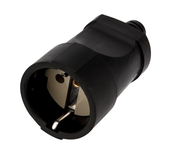 Изображение товара Разборная розетка REXANT Евро с заземлением, 16А, черная 11-8529