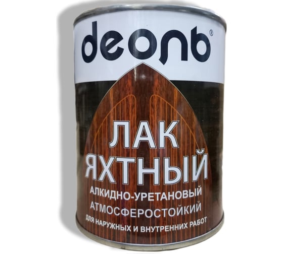 Изображение товара Лак яхтный полуматовый алкидно-уретановый Деоль 0,75 л 00030457