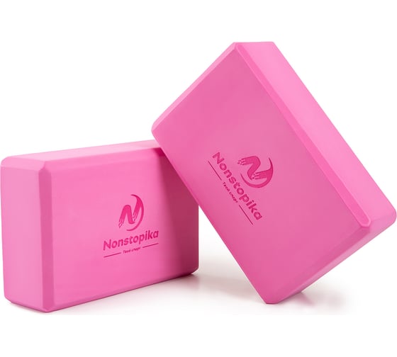 Изображение товара Блок для йоги ZDK розовый, 2шт, 23x15x8см, 180г ZDKblock7.5/pink