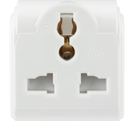 Изображение товара Сетевой адаптер переходник REXANT Квадрат белый 10А 25 шт 11-1011