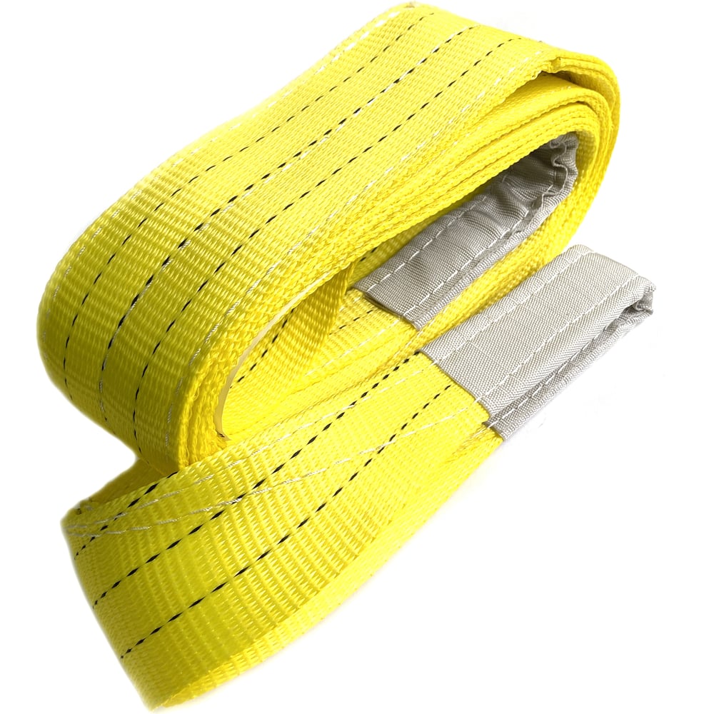 Изображение товара Текстильный петлевой строп ТамбовТехСнаб 3 т 3,5 м желтый надежный грузовой ремень