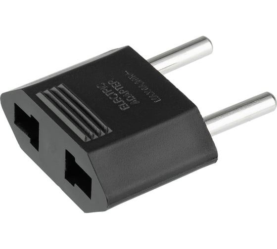 Изображение товара Сетевой адаптер (переходник) с Евро А/F на тонкую вилку С1, REXANT 6А черный 11-1042-01