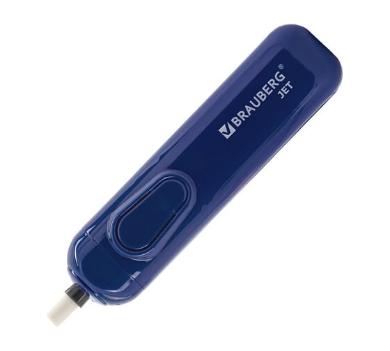 Изображение товара Электрический ластик BRAUBERG JET питание от 2 батареек ААА, 8 сменных ластиков, синий 229616