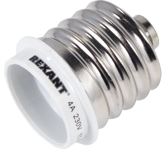 Изображение товара Цокольный переходник REXANT E40-E27 белый 50 шт 11-8821