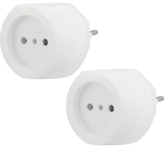 Изображение товара Набор электрических тройников REXANT Шар, 6 А, белый 2 шт 11-1063-2