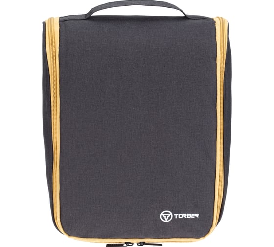 Изображение товара Дорожный несессер Torber чёрный/бежевый, полиэстер 300D, 27x22x11 см T010-BEI