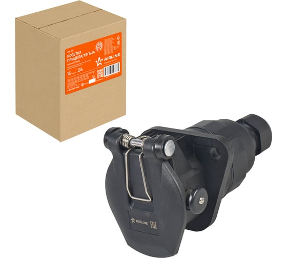 Изображение товара Розетка прицепа/тягача Airline 24 В, 15 контактов, пластик ATE-34