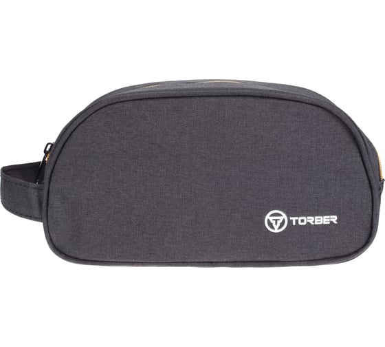 Изображение товара Дорожный несессер Torber чёрный/бежевый, полиэстер 300D, 23x12x10 см T056-BEI