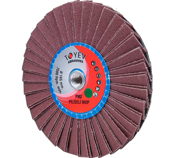 Изображение товара Круг лепестковый торцевой PMZ (165x22 мм; P40; три лепестка) Toyev 005484