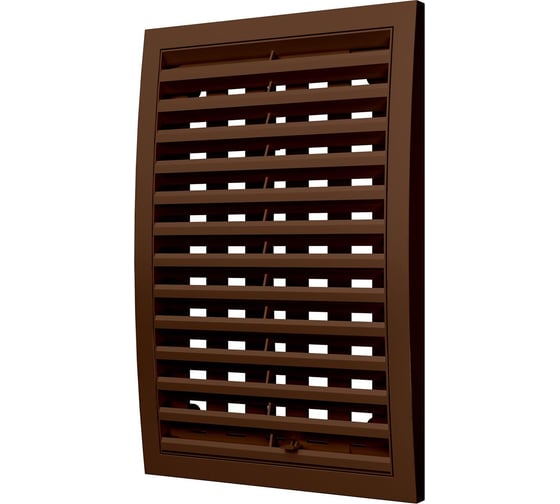 Изображение товара Решетка 2030РРПН наружная ASA вентиляционная регулируемая (200x300 мм; коричневая) ERA 88-042
