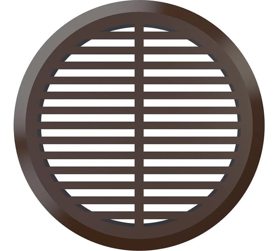 Изображение товара Решетка переточная 05ДП (4 шт; круглая; 50 мм; с фланцем 45 мм; коричневая) ERA 90-01928