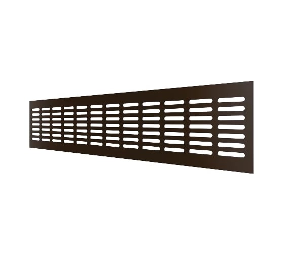 Изображение товара Решетка переточная алюминиевая с анодированным покрытием (480x80 мм; темная бронза) ERA 4808DP Al 90-06454