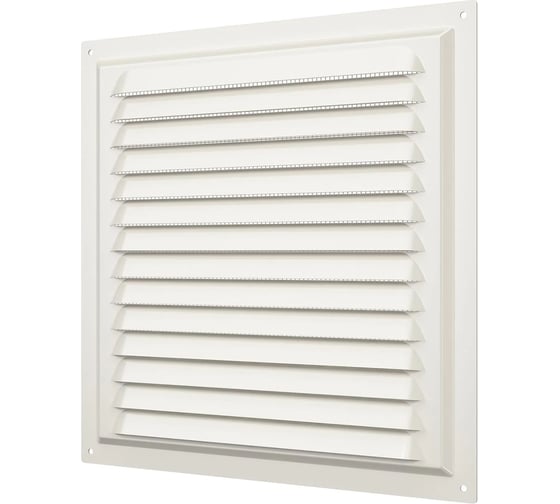 Изображение товара Решетка вентиляционная с покрытием полимерной эмалью  (250х250 мм; с сеткой; сталь; айвори) ERA 2525МЭ 89-052