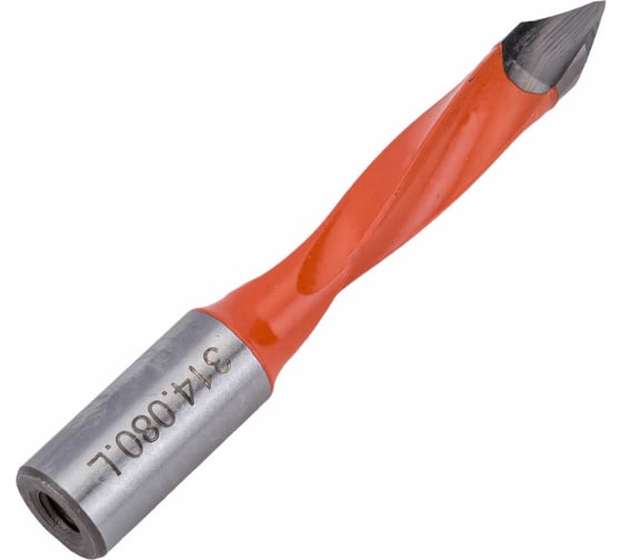 Изображение товара Сверло присадочное сквозное 8x70x10 мм, для ЛДСП, левое WOODWORK 314.080.L