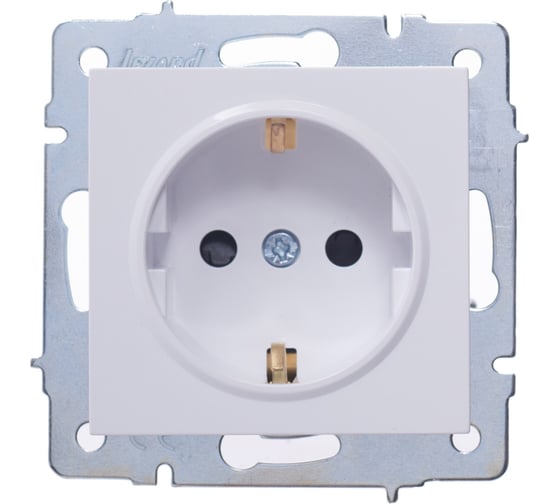 Изображение товара Розетка Lezard VESNA с защитой от детей, ПБТ, белая 742-0288-124B