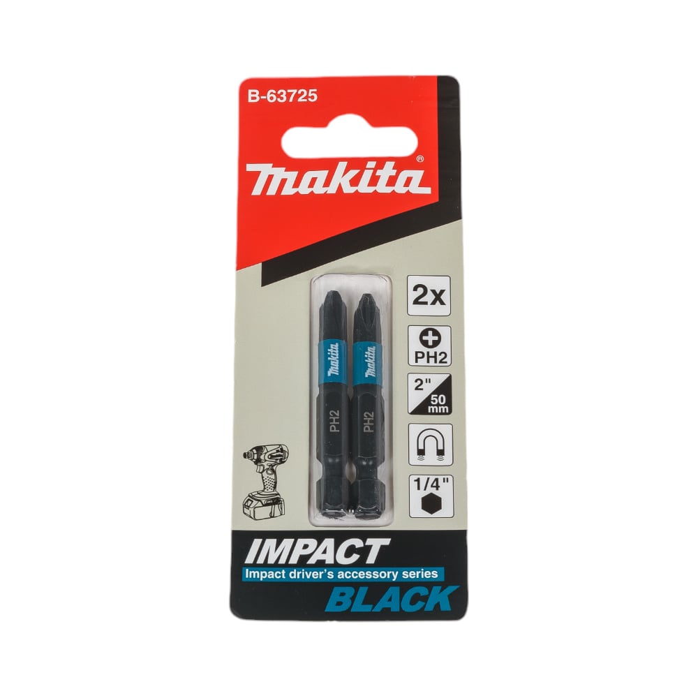 Изображение товара Насадка Impact PH2 2 шт, 50 мм, Е-form Makita B-63725