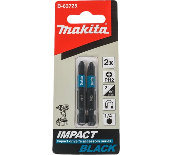 Изображение товара Насадка Impact PH2 2 шт, 50 мм, Е-form Makita B-63725