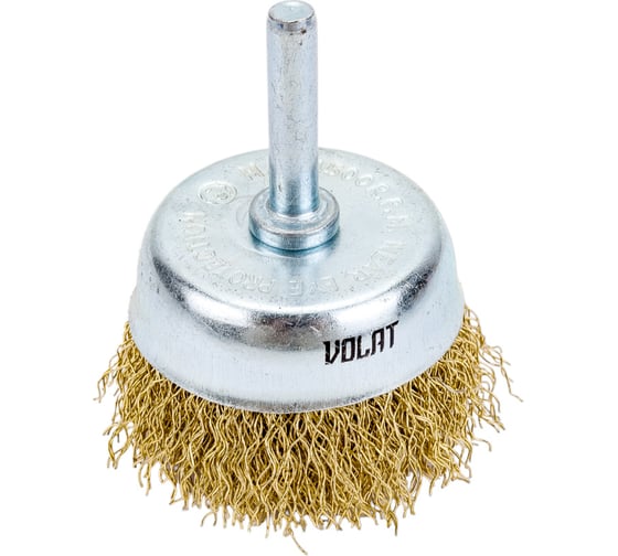 Изображение товара Щетка чашка для дрели 50 мм, гофрированная проволока ВОЛАТ 81010-50