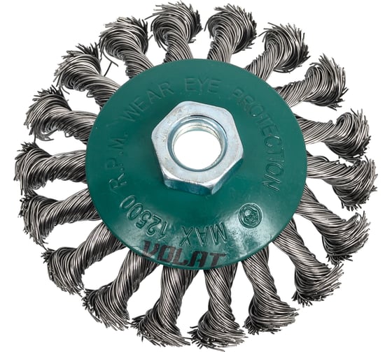 Изображение товара Щетка для УШМ 100 мм, M14, витая проволока ВОЛАТ 81060-100