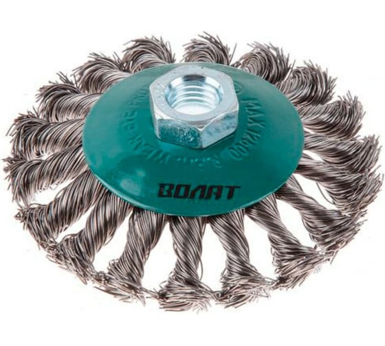 Изображение товара Щетка для УШМ 100 мм, M14, витая проволока ВОЛАТ 81060-100