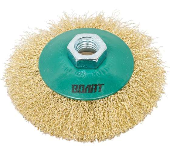Изображение товара Щетка для УШМ 100 мм, M14, латунированная проволока ВОЛАТ 81050-100