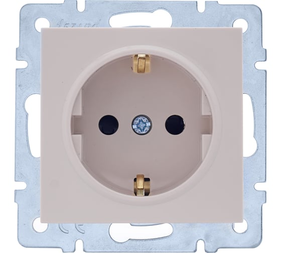 Изображение товара Розетка Lezard VESNA с защитой от детей, ПБТ, крем 742-0388-124B