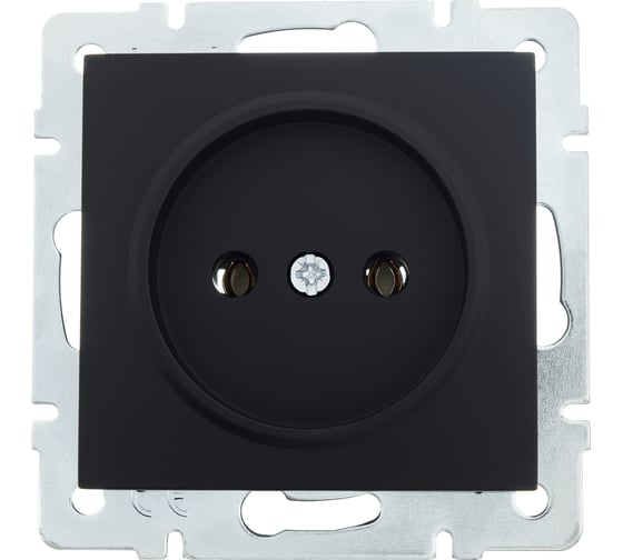 Изображение товара Розетка Lezard VESNA без заземления, ПБТ, чёрный бархат 742-4288-121B