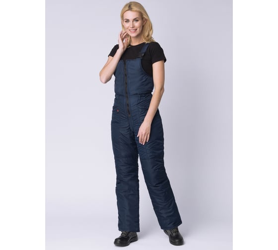 Изображение товара Зимний женский полукомбинезон Факел Снежана, тк.Таслан, темно-синий, размер 40-42, рост 158-164 87451220.020