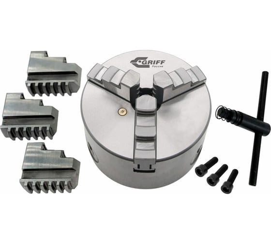 Изображение товара Патрон токарный 3-х кулачковый 7100-0005П К11-160 160 мм GRIFF b208264