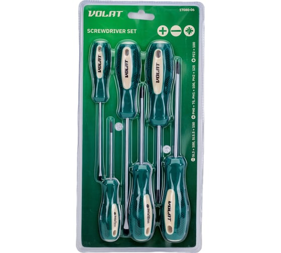 Изображение товара Набор отверток ВОЛАТ 6 предметов 17080-06