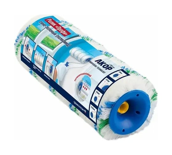 Изображение товара Ролик АКОР L240 мм, диаметр 8 мм, сине-зеленый, полиамид 4607044331525