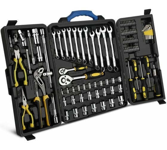 Изображение товара Набор инструментов для автомобиля GOODKING 1/4" 1/2" трещотка, 110 предметов M-10110