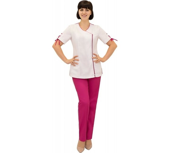 Изображение товара Женский костюм Tekca Line Милана Вэй белый/малина, размер 44, рост 170-176 2001328616056