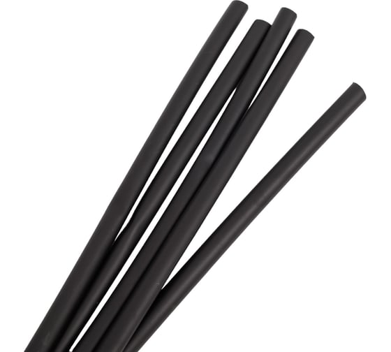 Изображение товара Термоусадочная двустенная трубка Nord-Yada 3:1 с клеем 6,4/2,13 длина 1м черная 5 шт 907894