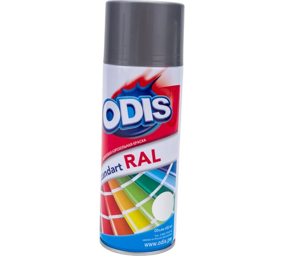 Изображение товара Краска-спрей ODIS standart RAL бело-алюминиевый 9006ral