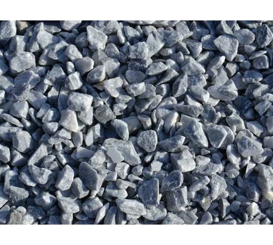 Изображение товара Мраморная крошка БСТ-МИНЕРАЛС фракция 10-20 мм, серо-голубая, 25 кг STD_MSK_00027