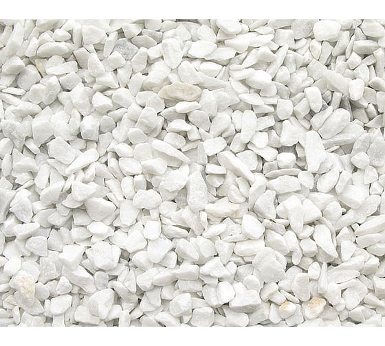 Изображение товара Мраморная крошка БСТ-МИНЕРАЛС фракция 5-10 мм, белая, 25 кг STD_MSK_00014
