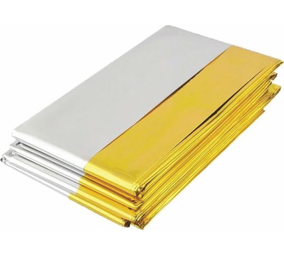 Изображение товара Изотермическое спасательное термоодеяло/покрывало DASWERK серебро/золото, 160x210 см 630841