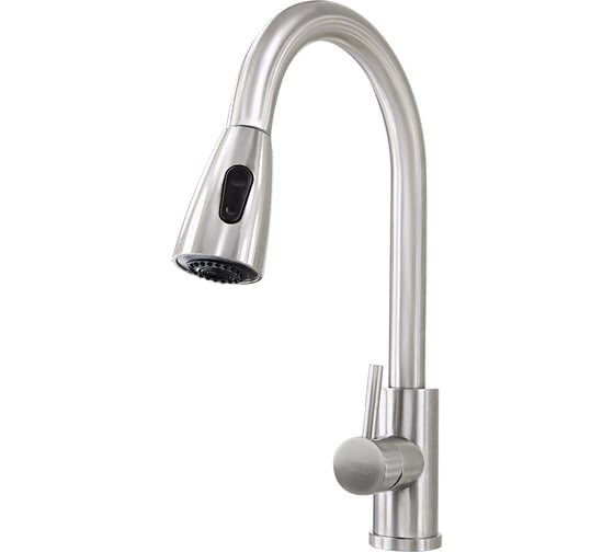 Изображение товара Cмеситель для кухни stMIRA высокий, нержавеющая сталь, диаметр картриджа 35 6091