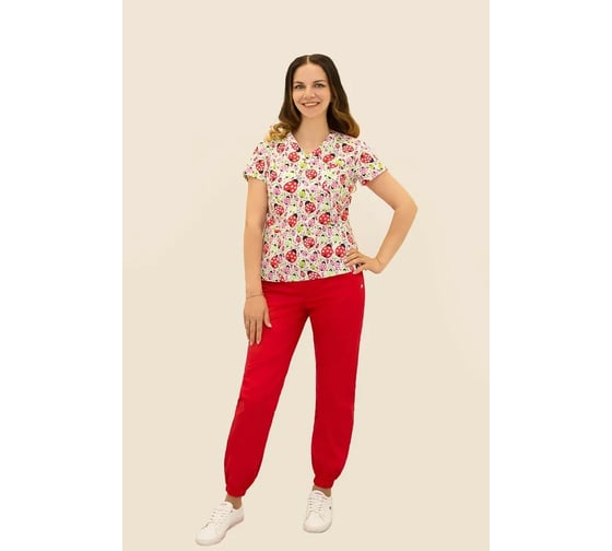 Изображение товара Женский блузон Tekca Line Джессика ЛАЙТ божьи коровки, р.48, рост 158-164 2000586033209