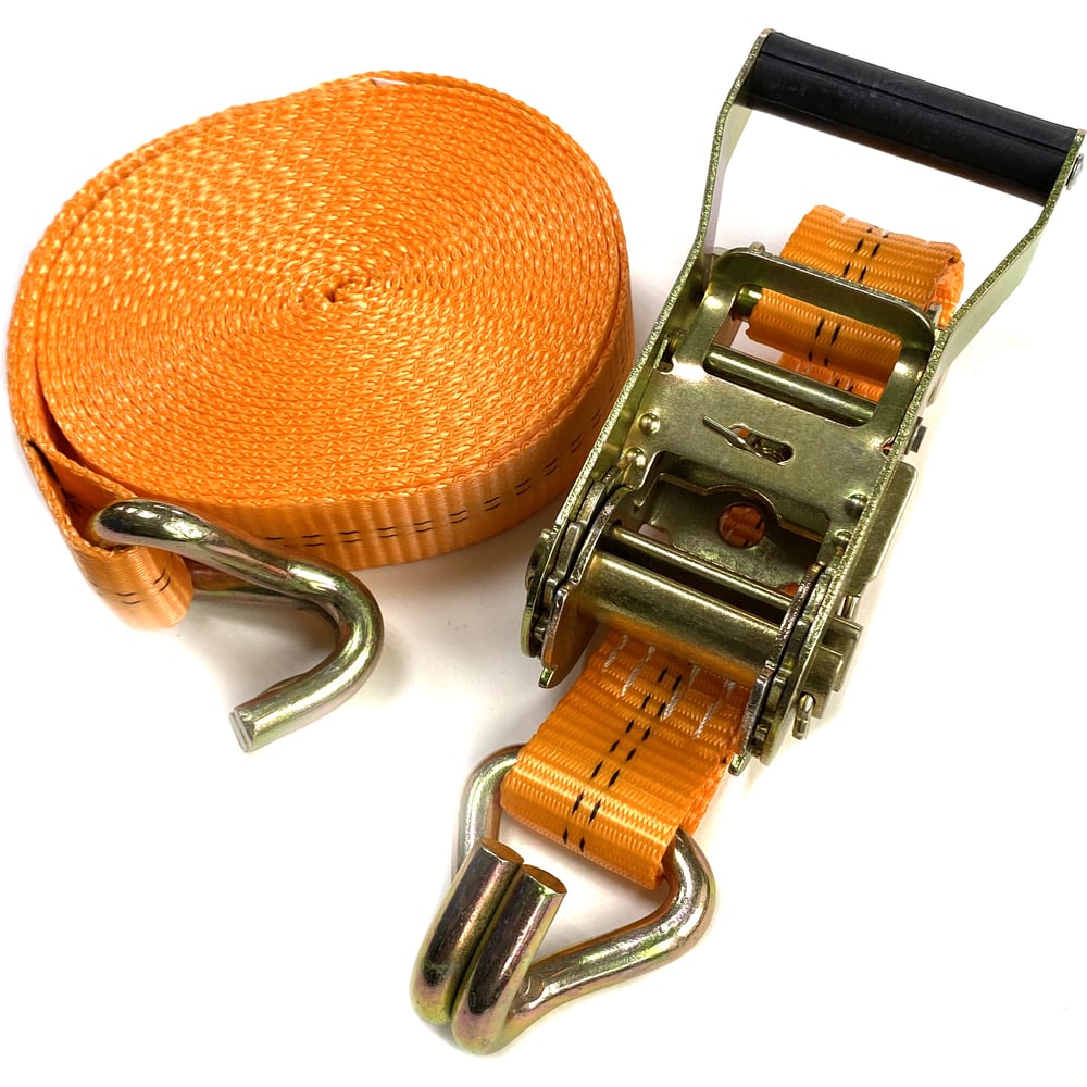 Изображение товара Стяжной ремень для крепления груза ТамбовТехСнаб 3 т 10 м оранжевый