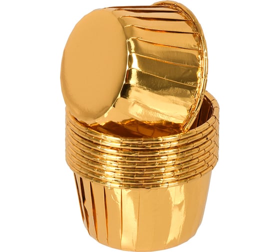 Изображение товара Фольгированная форма круглая MARMITON 7x3,5 см, 10 штук/упаковка 17397