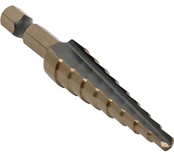 Изображение товара Ступенчатое сверло HSS 9 ступеней EKF ST-4-12/1