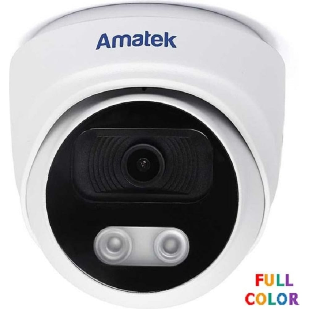 Купольная антивандальная IP-видеокамера Amatek видеокамера el mb2 0 2 8 f ahd 1 2 9 cmos 2 1мп 2 8мм 1080p full color ик до 20м ip66