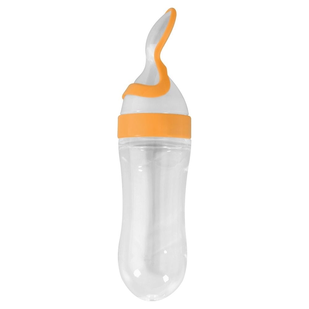 Изображение товара Бутылочка с ложкой МУЛЬТИДОМ желтый VL90-47 для малышей 100 мл