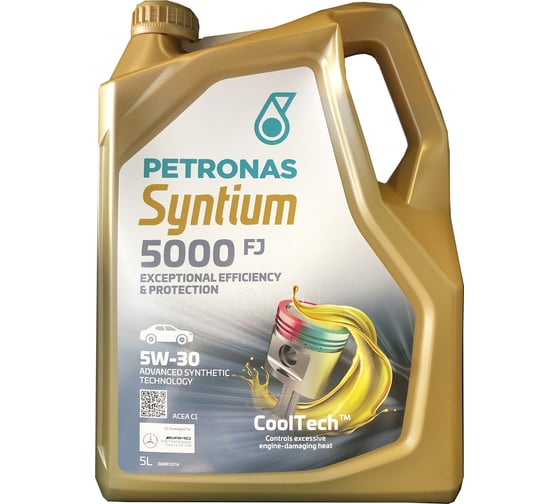 Изображение товара Моторное синтетическое масло Petronas SYNTIUM 5000 FJ 5W30, 5 л 70542M12EU