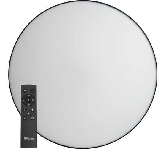 Изображение товара Светодиодный управляемый светильник FERON AL6200 Simple matte тарелка 165W 3000К-6500K черный 48068