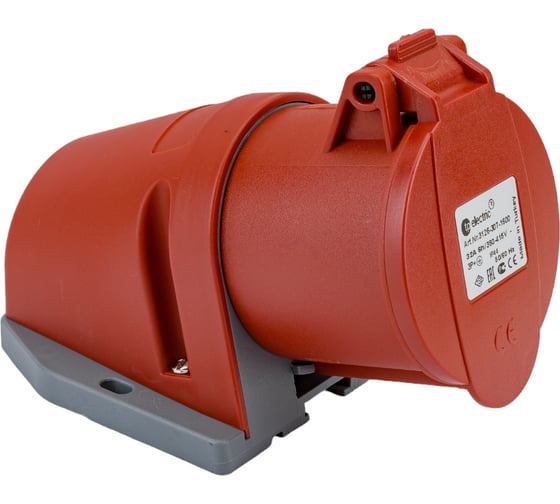 Изображение товара Кабельная настенная розетка TP Electric Зажимные контакты 32A, 400В, 3P+E, IP 44 3126-307-1600