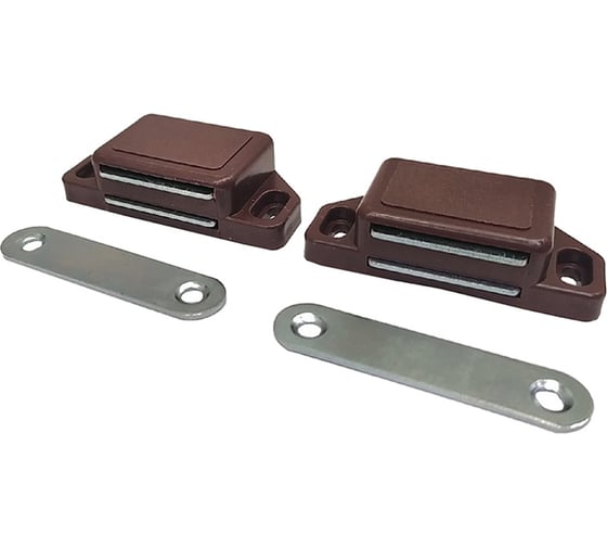 Изображение товара Магнитная защелка Скобяной малая, коричневый (2шт) (упак.) 007699